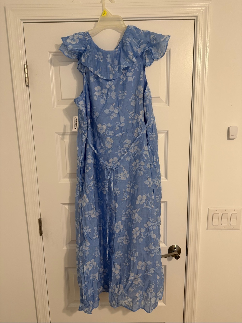 Old Navy Blue Floral Ruffle Dress - Picture 2 of 5